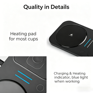IDEA GIFT Sous-verre chauffant USB multicolore pour tasses à café, thé, lait et autres boissons, idéal pour la maison, le bureau et les bars, maintient au chaud les boissons - Product Image 4