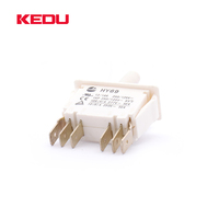 Interrupteur à bouton poussoir blanc KEDU HY69 6 broches ON-(ON) avec approbation UL TUV CE
