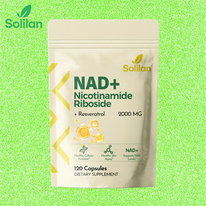 NAD + nikotinamide Riboside Resveratrol sehat kulit seluler fungsi penuaan mendukung NAD level 120 kapsul suplemen makanan - Product Image 1