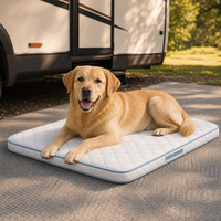 Matelas d'extérieur Golden Hour pour grands chiens, taille personnalisée, matelassage et bordure OEM, lit de repos pour auvent de camping-car