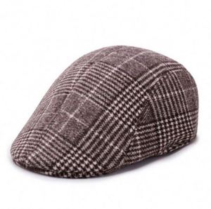 Gorra de Estilo Retro para Mujer, Primavera y Otoño, Diseño a Cuadros, para Mujeres de Mediana Edad y Mayores, Informal, Estilo Newsboy, para la Playa y Fiestas - Product Image 4