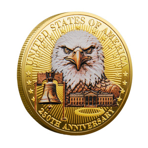 Памятная монета Stock Craft USA к 250-летию (1776-2026), 4 стиля, цветная/гладкая, металлический сувенир для декора дома и подарков - Product Image 3