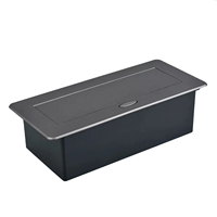 Soket meja aluminium Aloi multifungsi, HARGA TERBAIK DENGAN 4 Outlet dan port USB untuk penggunaan kantor dan rumah