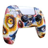 Rutschfeste Weiche Silikon-Bildschutzhülle mit Aufdruck für PS5-Controller, Schutzhülle für Playstation 5 Kabellosen Controller