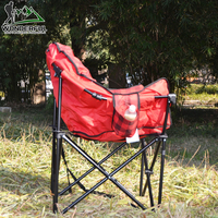 Chine fournisseur coussin chauffant pliant salon hiver acier lune rembourré aller à l'extérieur extra large chaise de camping à dossier haut confortable