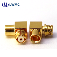 Conector SMP Hembra en Ángulo Recto de Alto Rendimiento y Bajo Costo, con Buen Rendimiento de Blindaje Industrial y Resistencia a la Corrosión, para Cable de .085