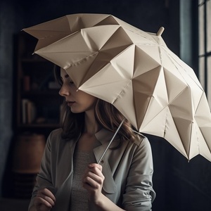 Paraguas Recto de Doble Capa de Lujo con Protección Solar, Diseño Personalizado, Logotipo Personalizado, Compacto, Portátil, Automático, Resistente al Viento - Product Image 4