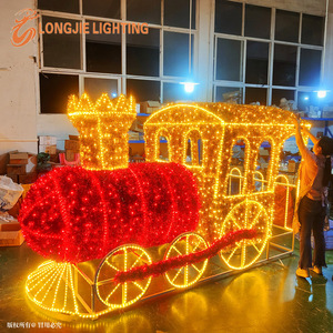 Tren de Año Nuevo de decoración comercial, luces de Navidad 3D grandes de 3M - Product Image 2