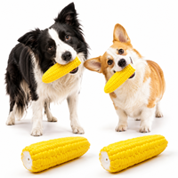 Jouet à mâcher pour chien en latex en forme de maïs, pour le nettoyage des dents et les molaires, interactif, pour chat, chiot, petit chien, mâcheurs agressifs