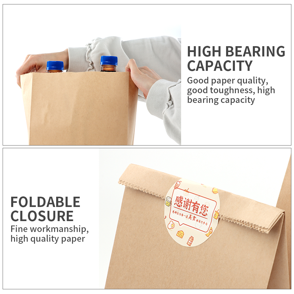 Factory wholesale portable food grade bread paper bag with window