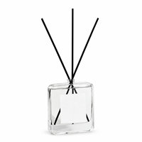 Bouteille diffuseur en verre rectangulaire plate vide BOXUN BX-FSD100 de 100 ml avec coins arrondis pour l'emballage de parfums d'intérieur