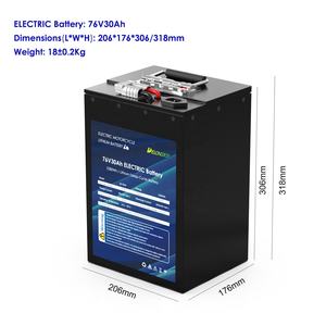 Batterie au lithium pour moto électrique Delong 72 volts, scooter électrique, vélo électrique, batteries LiFePO4 76V 25Ah 30Ah à décharge profonde - Product Image 3