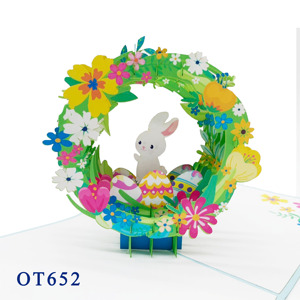 ของขวัญโปรโมชั่น งานฝีมือกระดาษออฟเซ็ต การ์ดอวยพรวันขอบคุณพระเจ้า แฮนด์เมด การ์ดป๊อปอัพ 3 มิติ ลายกระต่าย สัตว์ต่างๆ ออกแบบเองได้ - Product Image 6