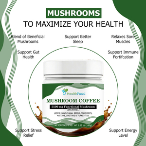 Café de hongos más vendido con bajo contenido en grasas, mejora la inmunidad y fortalece las funciones, apoya el nivel de energía y la salud intestinal. - Product Image 4