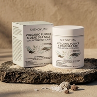 Gommage pour les pieds en ponce volcanique bio fermentée en vrac, exfoliant double action physique et chimique, baume adoucissant pour les talons à nettoyage en profondeur, ODM