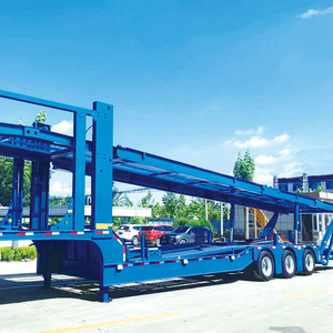 Remorque pour voiture fermée à double étage Semi-remorque en acier à vendre Chariot de remorquage pour voiture - Product Image 2