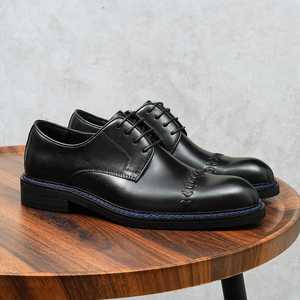 Fabricants de chaussures en cuir de luxe sur mesure, vente en gros, haute qualité, grandes tailles, chaussures derby, cuir brillant - Product Image 2