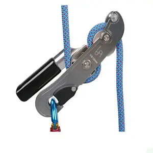 Self Locking Descender Manually Controlled Climbing Belay Device Stop Self-braking