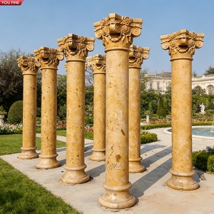 Colonne a spirale scanalate in marmo bianco intagliate a mano YOUFINE, capitello corinzio, <span class=keywords><strong>pilastri</strong></span> in stile romano <span class=keywords><strong>per</strong></span> decorazione di ville e hotel - Product Image 3