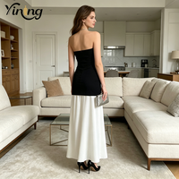 Fabricant OEM ODM de vêtements pour femmes – Nouvelle collection été 2026 : Robe bustier sexy plissée avec coutures décoratives et épaules dénudées