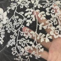 2020 nouvelles fleurs 100 polyester broderie dentelle tissu