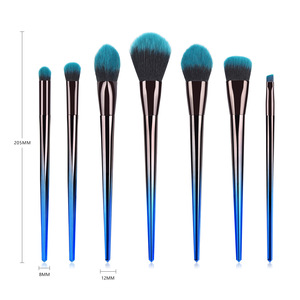 Nuovi <span class=keywords><strong>pennelli</strong></span> per <span class=keywords><strong>trucco</strong></span> 7pcs/12pcs Set di <span class=keywords><strong>pennelli</strong></span> per <span class=keywords><strong>trucco</strong></span> blu sfumato Set di <span class=keywords><strong>pennelli</strong></span> cosmetici con manico colorato - Product Image 5