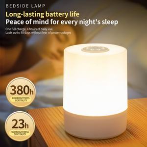 Lampe de nuit LED avec télécommande, rechargeable par USB, sans fil, pour chevet, lumière chaude - Product Image 4