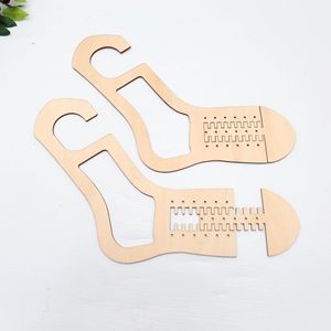 Accessoire de présentation de chaussettes tricotées en <span class=keywords><strong>bois</strong></span> télescopique DIY pour le commerce extérieur Chine - Product Image 2