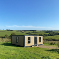 PrefabX Classic-B – Maisonnette Modulaire en Bois Entièrement Équipée, Extensible, Étanche et Écologique pour Hôtes, Utilisable comme Appartement ou Maison
