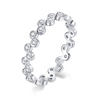 Fantaisie platine plaqué bague silver925 léger Japonais de luxe petit anneau BSR123 conception
