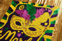 Masque doré pour femme, 8 couleurs, vente en gros, masque de Mardi Gras en sequins tissés, couleur unie, doux et naturel, pour les fêtes
