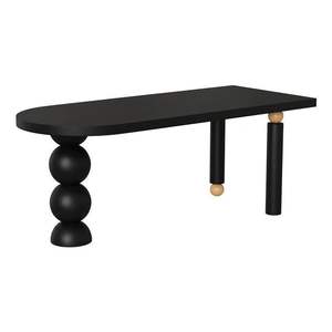 Mesa de Comedor Ovalada de Madera Maciza, 4.5cm de Grosor, Estructura de Soporte Estable para Comedor y Uso Doméstico - Product Image 5