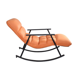 Fauteuil de massage à bascule orange, inclinable, avec massage du dos intégré, monobloc, sans installation, pour chambre et balcon, chaise de sieste - Product Image 3