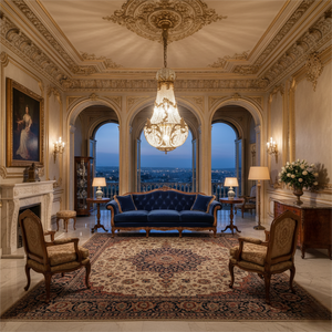 Lampadario di Lusso in Ottone Francese, Lampade a Sospensione in Cristallo e Rame per Salone Duplex, Villa e Atrio - Product Image 5