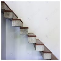 Prima Freitragende Schwebetreppe Moderne Versteckte Stützsysteme Schwebende Treppe Massivholzstufen
