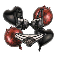 Ballons pour enterrement de vie de garçon, Saint-Valentin, sous-vêtements sexy, ballon en aluminium en forme de vagin, ballon en forme de pénis