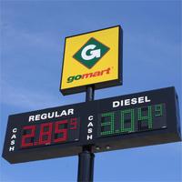 Venta caliente Led Pantalla de precio de gasolina impermeable 7 segmentos Precio de aceite señal de estación tablero y Panel de precio de Gas Digital