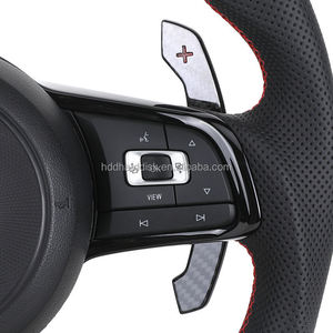 Volante de Cuero con ACC <span class=keywords><strong>R</strong></span> Line para VW Volkswagen <span class=keywords><strong>Golf</strong></span> 6 7 7.5 8 <span class=keywords><strong>R</strong></span> MK6 MK7 MK8 Polo Passat B8 CC Scirocco Tiguan Touran - Product Image 6
