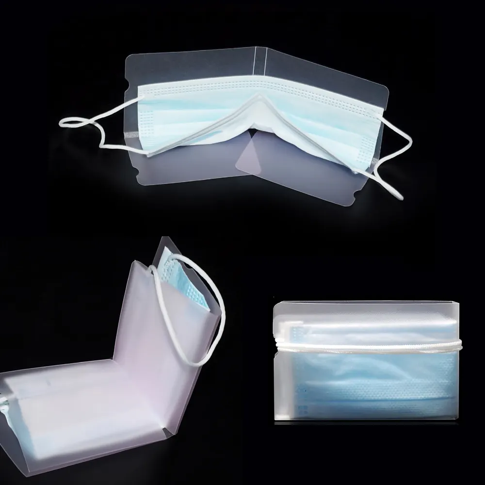 Toptan taşınabilir toz geçirmez koruma hijyen yüz tozluk güvenlik koruma PP şeffaf klasör depolama klipleri kaleci