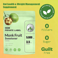 Pabrik Label Pribadi OEM/ODM Menyediakan 100% Pemanis Buah Monk Alami dan Bubuk Allulose untuk Mendukung Kesehatan Pencernaan