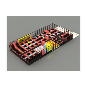 สวนสนุกแทรมโพลีนในร่มสุดฮิตพร้อมแทรมโพลีนกระโดดและดีไซน์หลุมโฟมซูเปอร์มาริโอ สามารถปรับแต่งได้ - Product Image 2