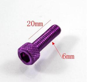 Red Aluminium Hex Head <b>Screws</b> Metric Standard Thread Anodized Finish - Product Image 3