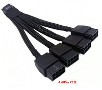 Câble adaptateur d'alimentation GPU PCI-E 16 broches 12+4 broches vers 4x8 broches PCIE 5.0 12VHPWR ATX3.0 pour carte graphique 3090Ti & RTX4080/4090