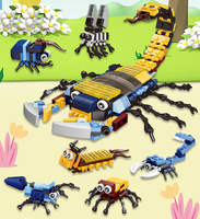 Ensembles de blocs de construction STEAM 12-en-1, écologiques, non toxiques, en plastique ABS, modèle à l'échelle 1:8, jouet éducatif, animaux, thème nature