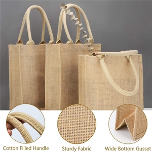 Wholesale Eco Friendly Natural Burlap Customized Logo Size Soft Shopping <strong>Jute</strong> <strong>Tote</strong> <strong>Bag</strong> - Product Image 3
