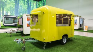 Remorque mobile de boulettes de citron jaune ORANGE RV Camion de nourriture délicieux Chariot de crème glacée Pizza chips de café Boisson juteuse Fourgon de nourriture - Product Image 2