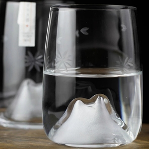 Verres à brandy en cristal EDO faits à la main Love Loyalty, style japonais Japandi, 280 ml, motif cerise, collection automne, pour amoureux - Product Image 5