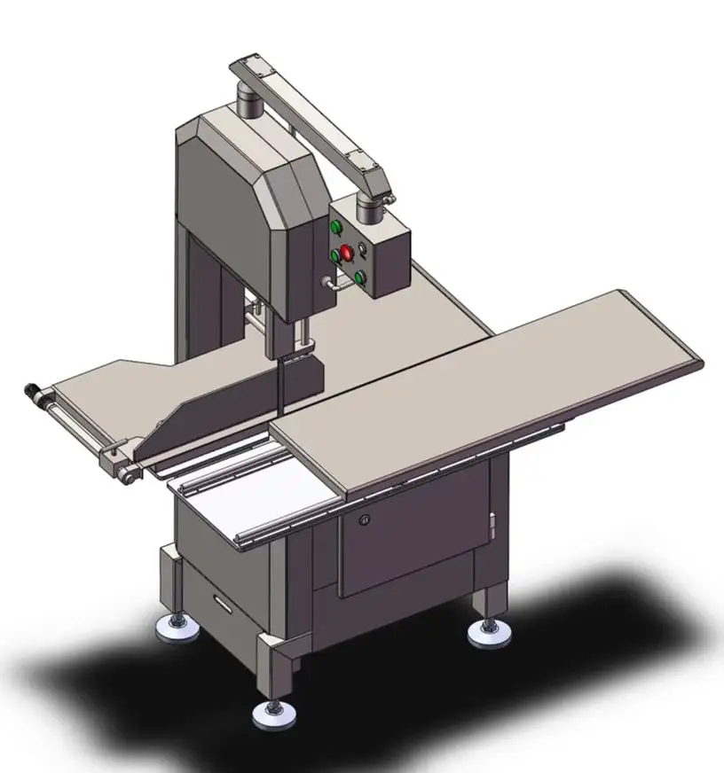 ماكينة تجارية كبيرة بموذج المنشار المنزلق لسطح المكتب، ماكينة بشفرة لقطع اللحوم والعظام والأسماك / ماكينة المنشار للحم والعظام