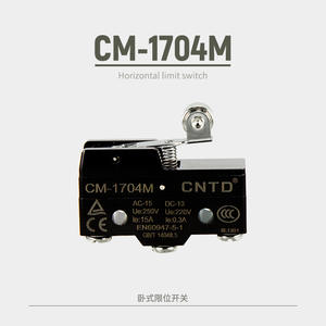 Microinterruptor Eléctrico CNTD/Changde CM-1704M SPDT, Interruptor de Circuito de Plástico con Rodillo y Palanca Corta, Reinicio de Límite de Recorrido - Product Image 5