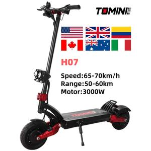 Tomini-patinete eléctrico de doble motor, scooter de importación de 60V, 30AH, 5600W, con asiento y suspensiones de china - Product Image 3